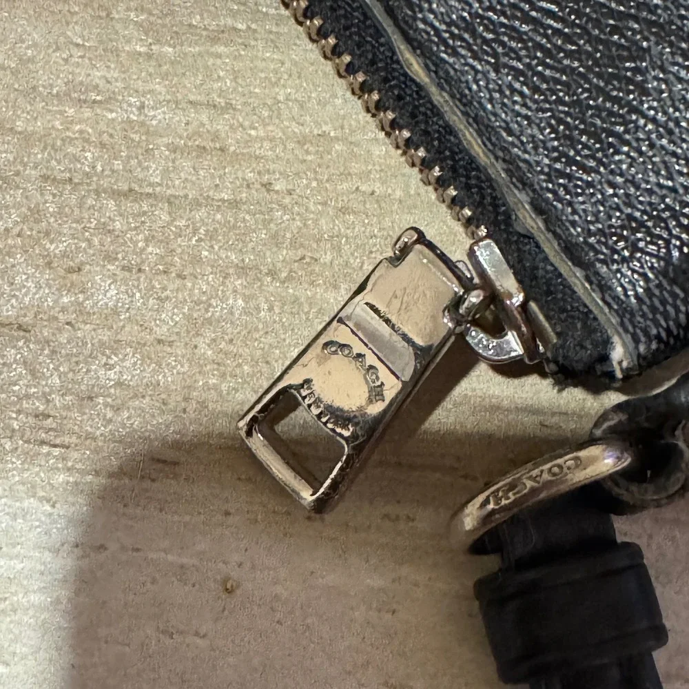 Coach North South Swingpack Signature‎ Canvas Crossbody Bag Black Charcoal 52521